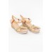 Trivia Beige Bow Wedge Sandal