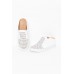 Sally-Ann White Leather Wedge Mule