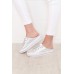 Sarah Silver Leather Mule Sneaker