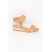 Lazarus Tan Leather Espadrille Wedge