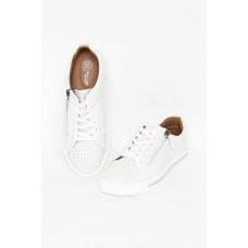 Carissa White Silver Sneaker