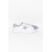 Valdo White Blue Gingham Leather Sneaker