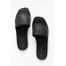 Jethro Black Raffia Slide