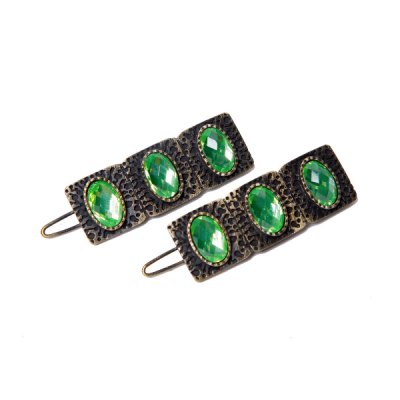 Gemstone Collection Peridot Clip Set