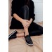 Pixie Star Black Leopard Leather Sneaker