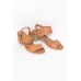 Mitti Tan Leather Heel Sandal