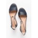 Mickee Navy Leather Heel