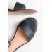 Mickee Navy Leather Heel