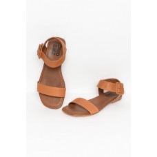 Than Brandy Leather Buckle Sandal