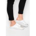 Sarah White Leather Mule Sneaker