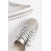 Sarah Silver Leather Mule Sneaker