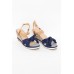 Trivia Navy Bow Wedge Sandal