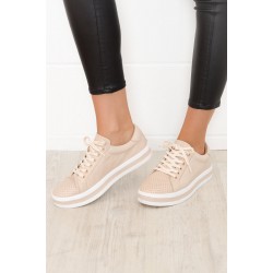 Paradise Nude Leather Sneaker