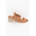 Mitti Tan Leather Heel Sandal